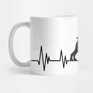 Boxer Heartbeat dog Heartbeat Boxer Silhouette Mug